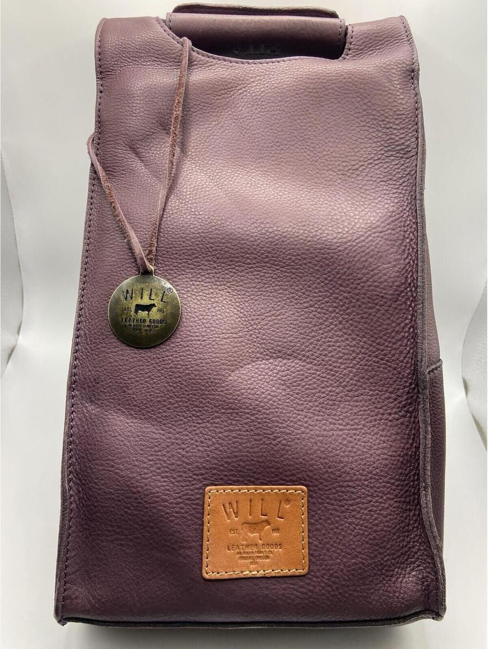 WILL LEATHER GOODS Double Wine Leather Holder Carrier